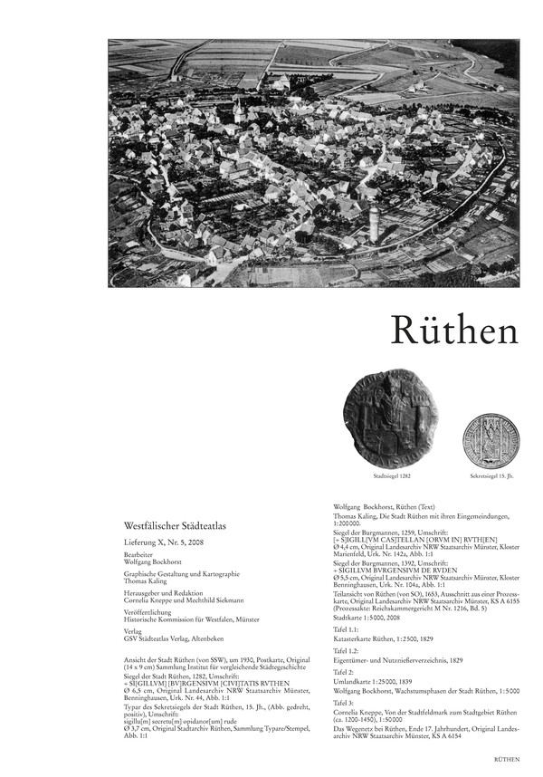 Titelseite Rüthen
