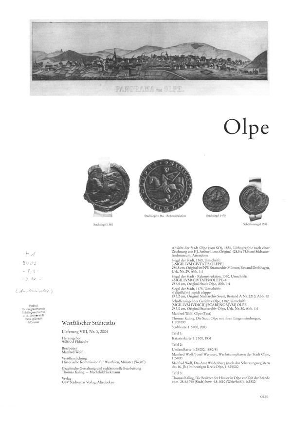 Titelseite Olpe
