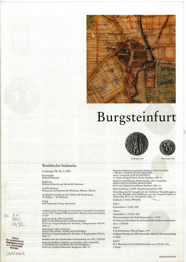 Titelseite Burgsteinfurt