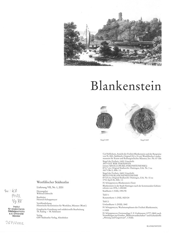 Titelseite Blankenstein